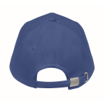 Biologische Katoenen Baseball Cap bedrukken met logo Eco Cap kleur blauw vijfde weergave