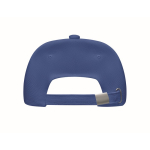 Biologische Katoenen Baseball Cap bedrukken met logo Eco Cap kleur blauw zesde weergave