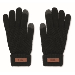 Tactiele RPET-handschoenen met logo printlabel Winter kleur zwart hoofdweergave