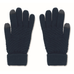 Tactiele RPET-handschoenen met logo printlabel Winter kleur marineblauw tweede weergave