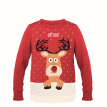 Feestelijk kersttrui bedrukken maat S-M Christmas kleur rood weergave met bedrukking