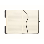 Hardcover notitieboekje met mobiele telefoonhouder A5 Support Eco kleur zwart achtste weergave