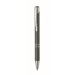 Pen van gerecylced aluminium met blauwe inkt Aster Recycled kleur titanium zesde weergave