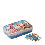 60-delige kerstpuzzel voor kinderen met metalen doos Box kleur meerkleurig weergave met bedrukking