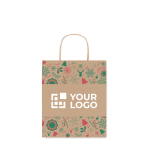 Tasje van gerecycled papier in kerststijl Suprise Small weergave met bedrukking