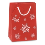 Klein geschenk tasje met logo Snowflake Small kleur rood