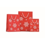 Klein geschenk tasje met logo Snowflake Small kleur rood tweede sfeervolle weergave