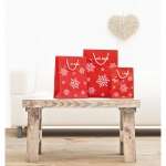Klein geschenk tasje met logo Snowflake Small kleur rood sfeervolle hoofdweergave