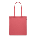 Tas van gerecycled katoen in de kleur 140 g/m² kleur rood zesde weergave