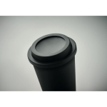 Dubbelwandige plastic beker 300 ml kleur zwart