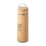Thermosflessen bedrukken van staal en bamboe 440ml Natura met afdrukgebied
