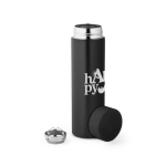 Thermoskan met LED-thermometer en Touch-infuser van 470ml kleur zwart afbeelding met logo 5