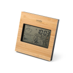 Weerstation bedrukken met bamboe omhulsel voor reclame Bamboo kleur hout afbeelding met logo