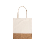 Katoenen tassen met kurkbodem en lange handvatten 160 g/m2 Corizza kleur beige eerste weergave