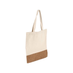 Katoenen tassen met kurkbodem en lange handvatten 160 g/m2 Corizza kleur beige zesde weergave