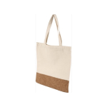 Katoenen tassen met kurkbodem en lange handvatten 160 g/m2 Corizza kleur beige achtste weergave