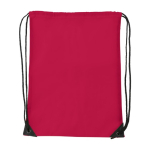 Polyester rugzakje met versterkte hoeken met logo Midtown 210D kleur rood eerste weergave