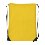 Polyester rugzakje met versterkte hoeken met logo Midtown 210D kleur geel eerste weergave