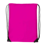 Polyester rugzakje met versterkte hoeken met logo Midtown 210D kleur fuchsia eerste weergave