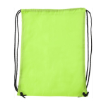 Polyester rugzakje met versterkte hoeken met logo Midtown 210D kleur lichtgroen eerste weergave