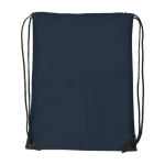 Polyester rugzakje met versterkte hoeken met logo Midtown 210D kleur donkerblauw eerste weergave