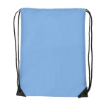 Polyester rugzakje met versterkte hoeken met logo Midtown 210D kleur lichtblauw eerste weergave