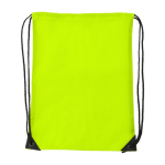 Polyester rugzakje met versterkte hoeken met logo Midtown 210D kleur neon geel eerste weergave