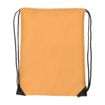 Polyester rugzakje met versterkte hoeken met logo Midtown 210D kleur neon oranje eerste weergave