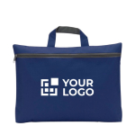 Polyester documententas bedrukken 600D budget kleur donkerblauw met jouw bedrukking
