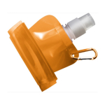 Goedkope opvouwbare waterfllessen bedrukken 420ml Rebel kleur oranje tweede weergave