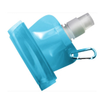 Goedkope opvouwbare waterfllessen bedrukken 420ml Rebel kleur lichtblauw tweede weergave