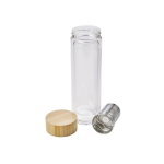 Glazen fles met zetgroep en dubbelwandig 420ml TeaBoo XL kleur bruin twaalfde weergave