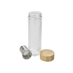 Glazen fles met zetgroep en dubbelwandig 420ml TeaBoo XL kleur bruin negende weergave