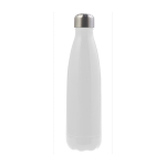 Vacuüm geïsoleerde stalen fles met metalen dop 500ml Satin kleur wit eerste weergave