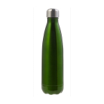 Vacuüm geïsoleerde stalen fles met metalen dop 500ml Satin kleur groen eerste weergave