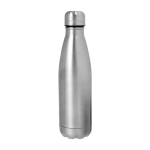 Vacuüm geïsoleerde stalen fles met metalen dop 500ml Satin kleur zilver eerste weergave
