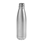 Vacuüm geïsoleerde stalen fles met metalen dop 500ml Satin kleur zilver derde weergave