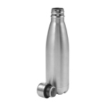 Vacuüm geïsoleerde stalen fles met metalen dop 500ml Satin kleur zilver zesde weergave