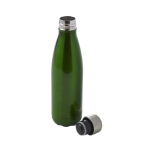 Roestvrijstalen fles met schroefdop zilver 650ml kleur groen vierde weergave