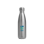 Roestvrijstalen fles met schroefdop zilver 650ml kleur zilver met jouw bedrukking