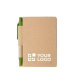 Gerecycleerde mini-notitieboekjes met pen A7 formaat EcoPocket met jouw bedrukking