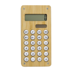 Kleine rekenmachine van ABS en bamboe solar Design kleur hout eerste weergave