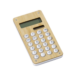 Kleine rekenmachine van ABS en bamboe solar Design kleur hout vierde weergave