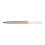 Bamboe eco touch pen met mobiele telefoonhouder Versatile kleur wit eerste weergave