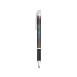 Reclame pen met antislip rubber en blauwe inkt Fantasy kleur zwart met jouw bedrukking
