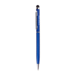 Touch pennen met logo chroomblauwe inkt Vip Thin met jouw bedrukking