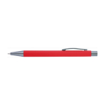 Luxe pen van rubber met spiegeleffect bedrukken Intro Rubber kleur rood tweede weergave