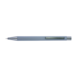 Luxe pen van rubber met spiegeleffect bedrukken Intro Rubber kleur grijs eerste weergave