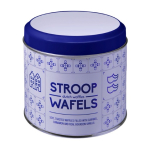 8 Hollandse stroopwafels in blik met logo kleur meerkleurig eerste weergave