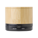 Klassieke draadloze bamboe speaker Natura kleur zwart eerste weergave